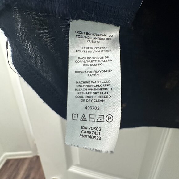 Loft Navy Flower Boatneck Blouse Top Size L - Picture 4 of 5